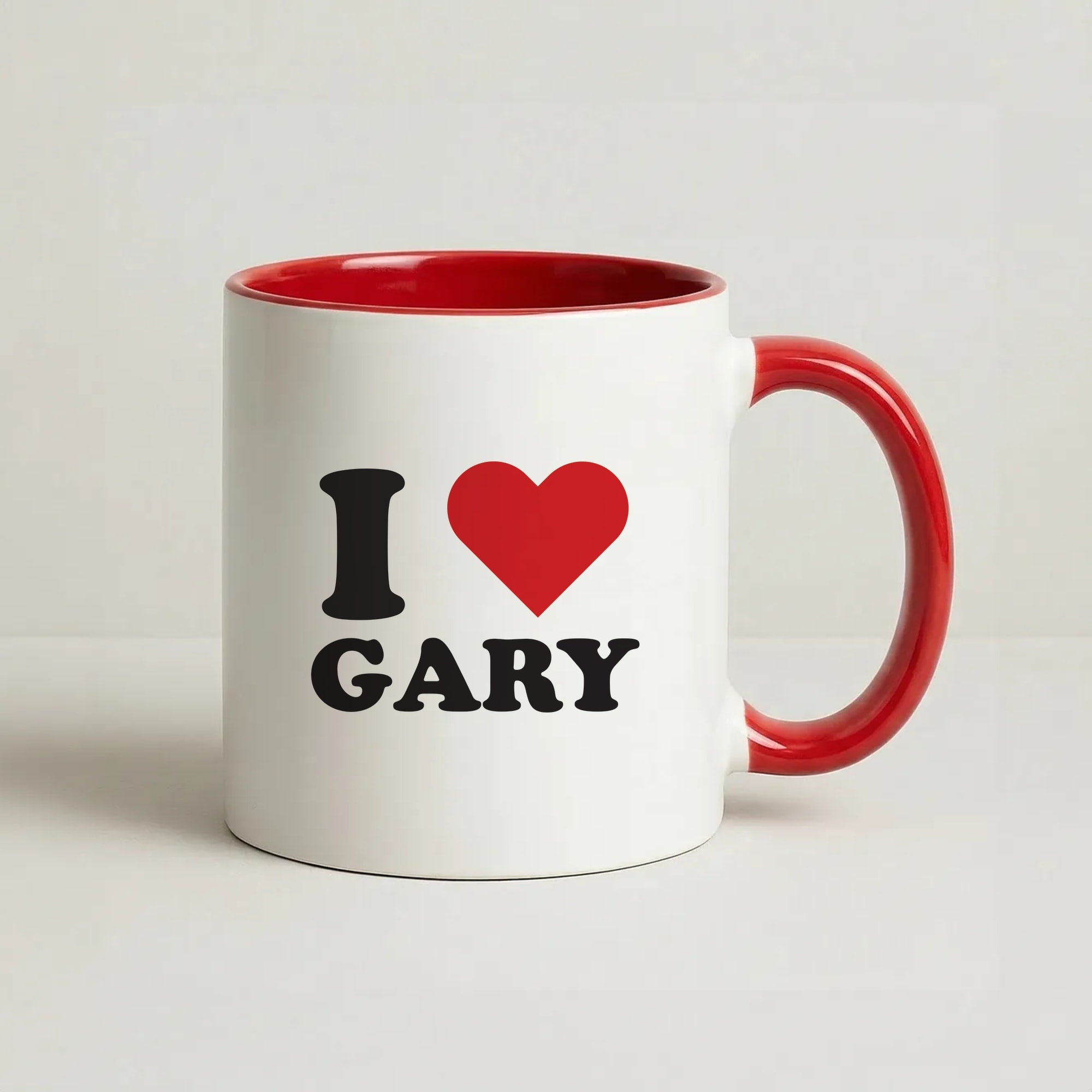 I Love Gary Coffee Red Mug