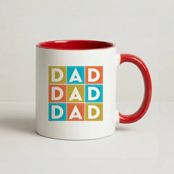 Dad Cubes Coffee Red Mug