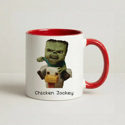 Chicken Jockey  Coffee Red Mug