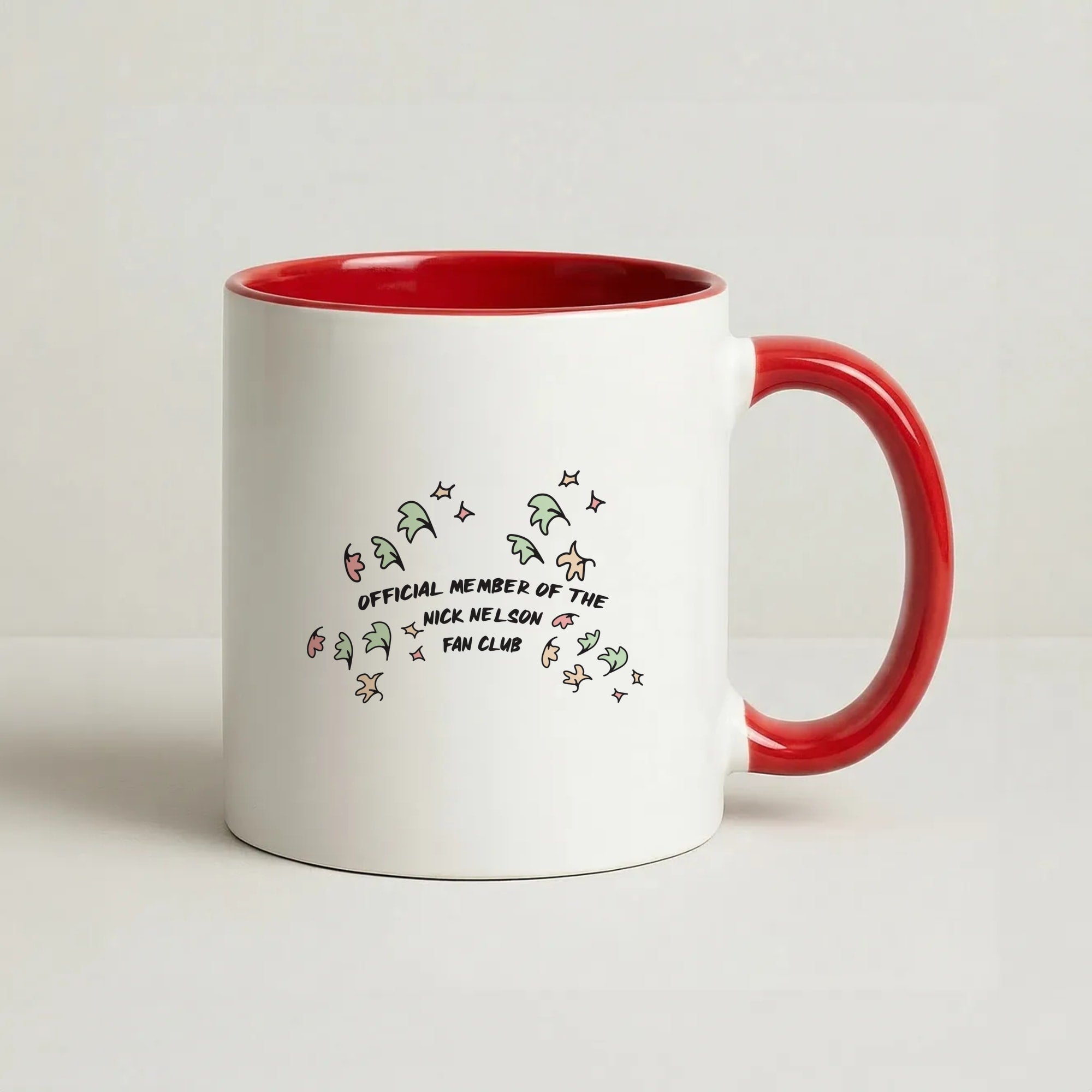 Official Member Of The Nick Nelson Fan Club - Heart TV Coffee Red Mug