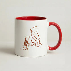 Winnie & Pig Coffee Red Mug