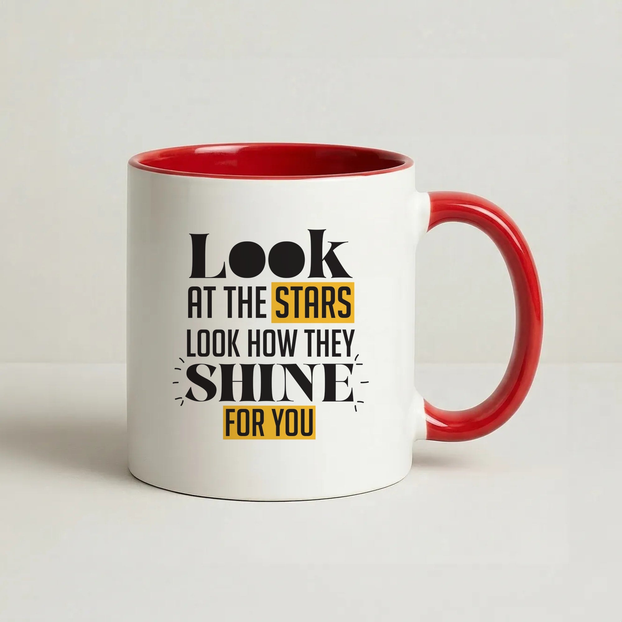 Look At The Stars Coffee Red Mug