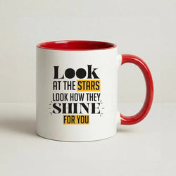 Look At The Stars Coffee Red Mug