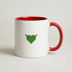 Green Ogre Heart Coffee Red Mug