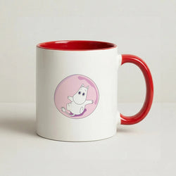 Moomin In A Black Bubble  Coffee Red Mug