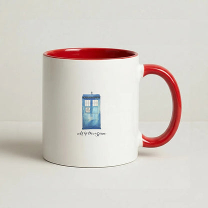 All of Time and Space Coffee Red Mug