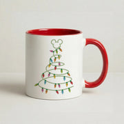 Cartoon Mouse Christmas Tree Lights Mug 6