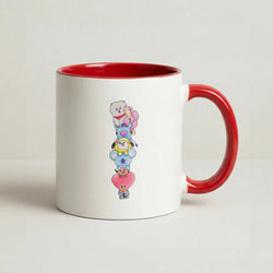 K-Pop Band BT21 Drawing Coffee Red Mug