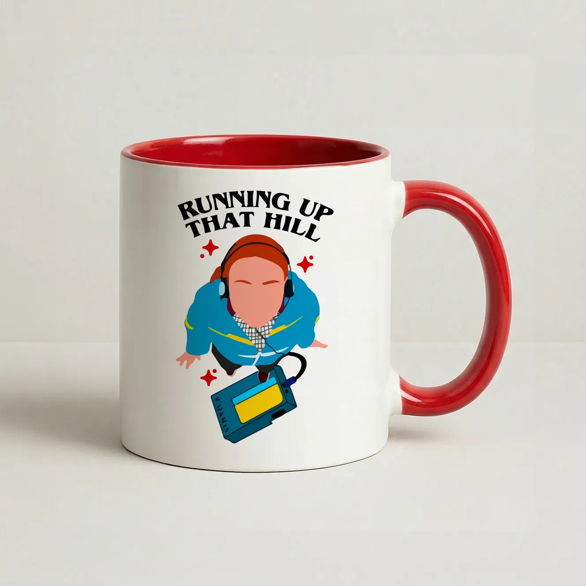 Running Up That Hill Coffee Red Mug
