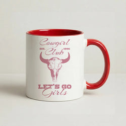 Cowgirl Club Coffee Red Mug