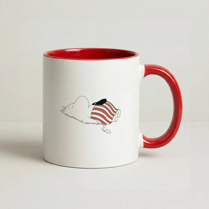 Moom On Grass Coffee Red Mug