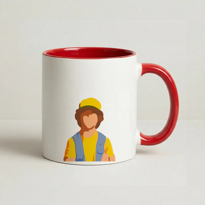 Faceless Dustin - Stranger Things Coffee Red Mug