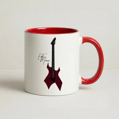 Eddie Munson Guitar Coffee Red Mug