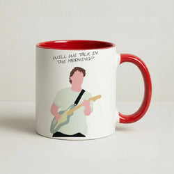 Will We Talk In The Morning Yellow Coffee Red Mug