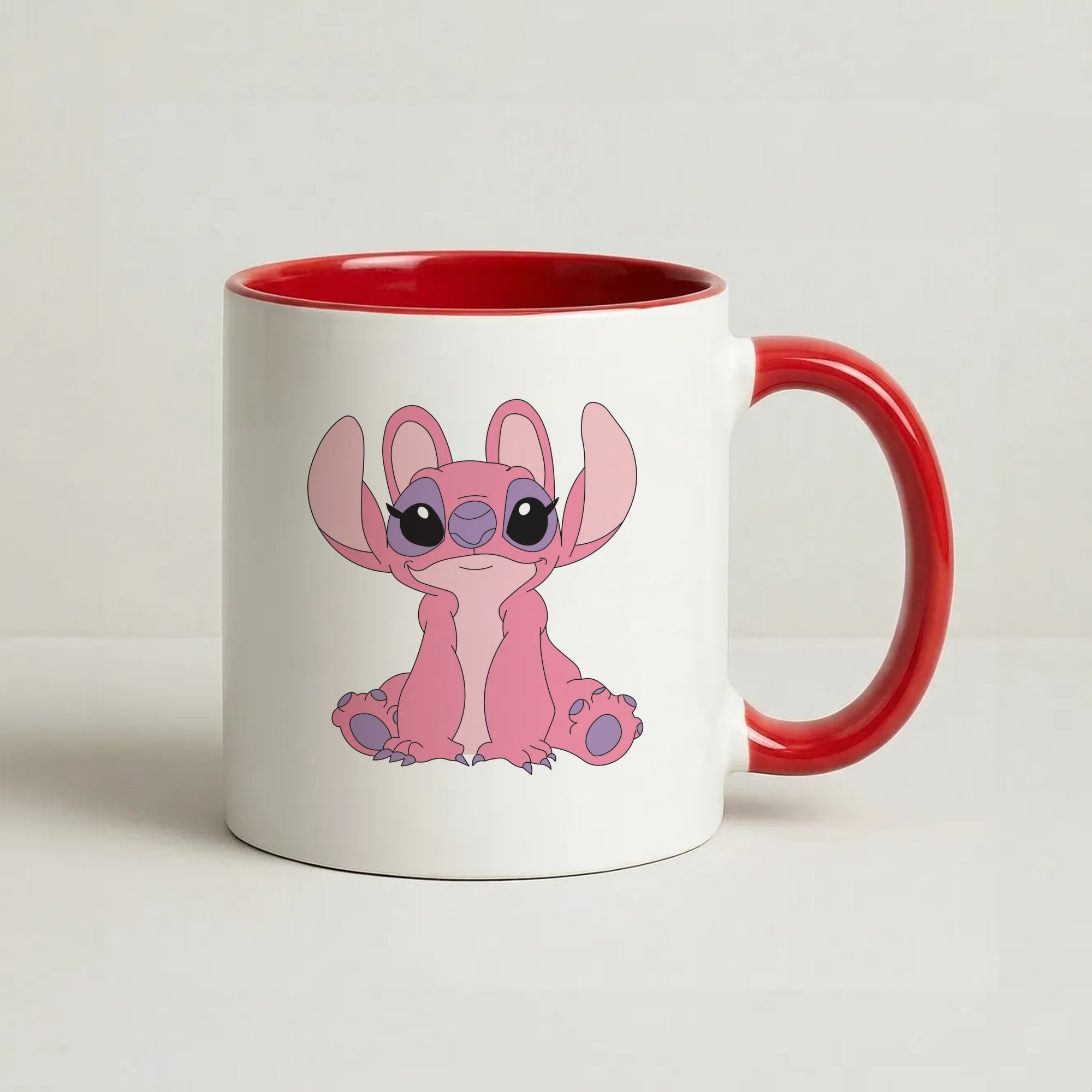 Sitting Down - Black Alien Coffee Red Mug