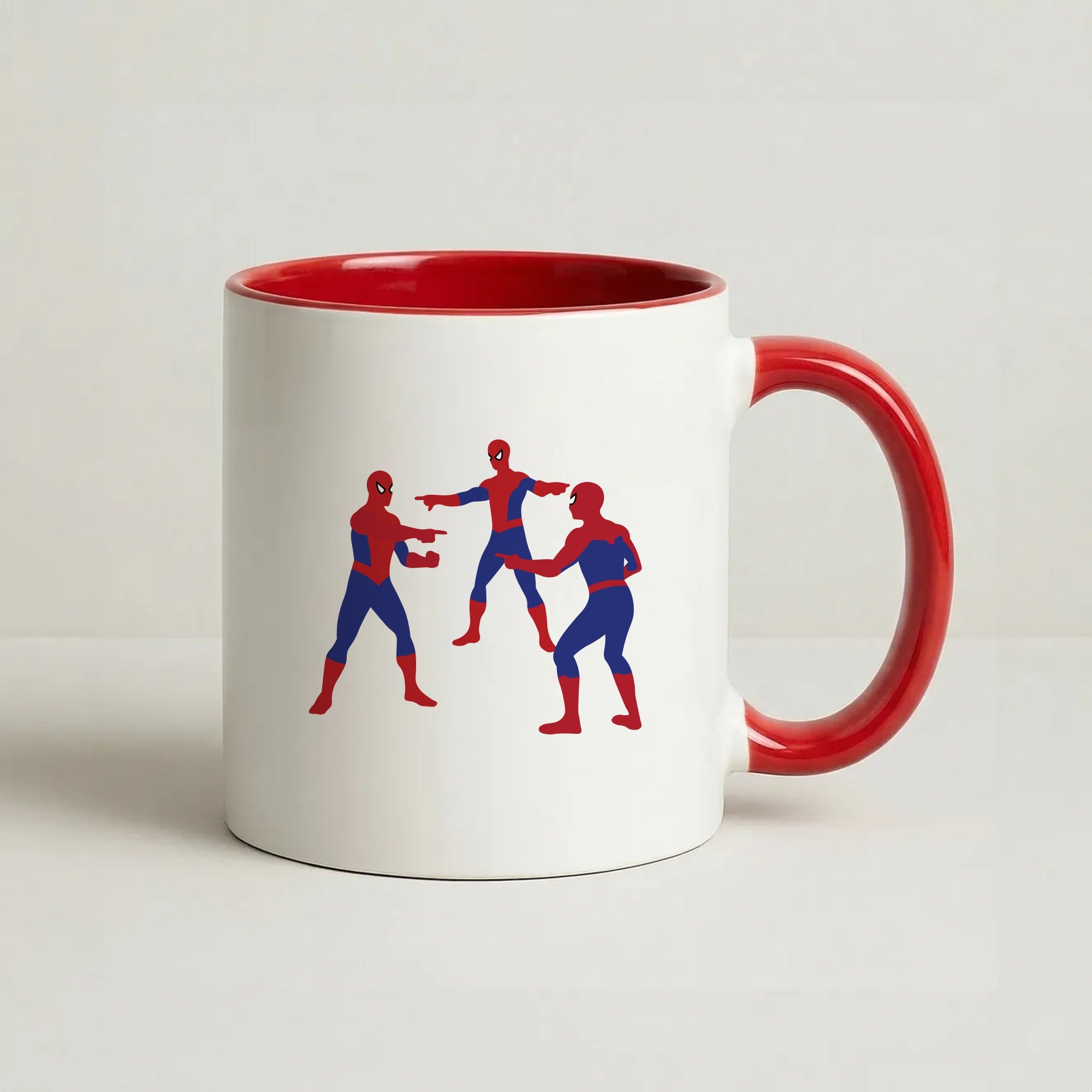 Spider Hero Pointing Meme Coffee Red Mug