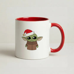 Baby Yoda Coffee Red Mug