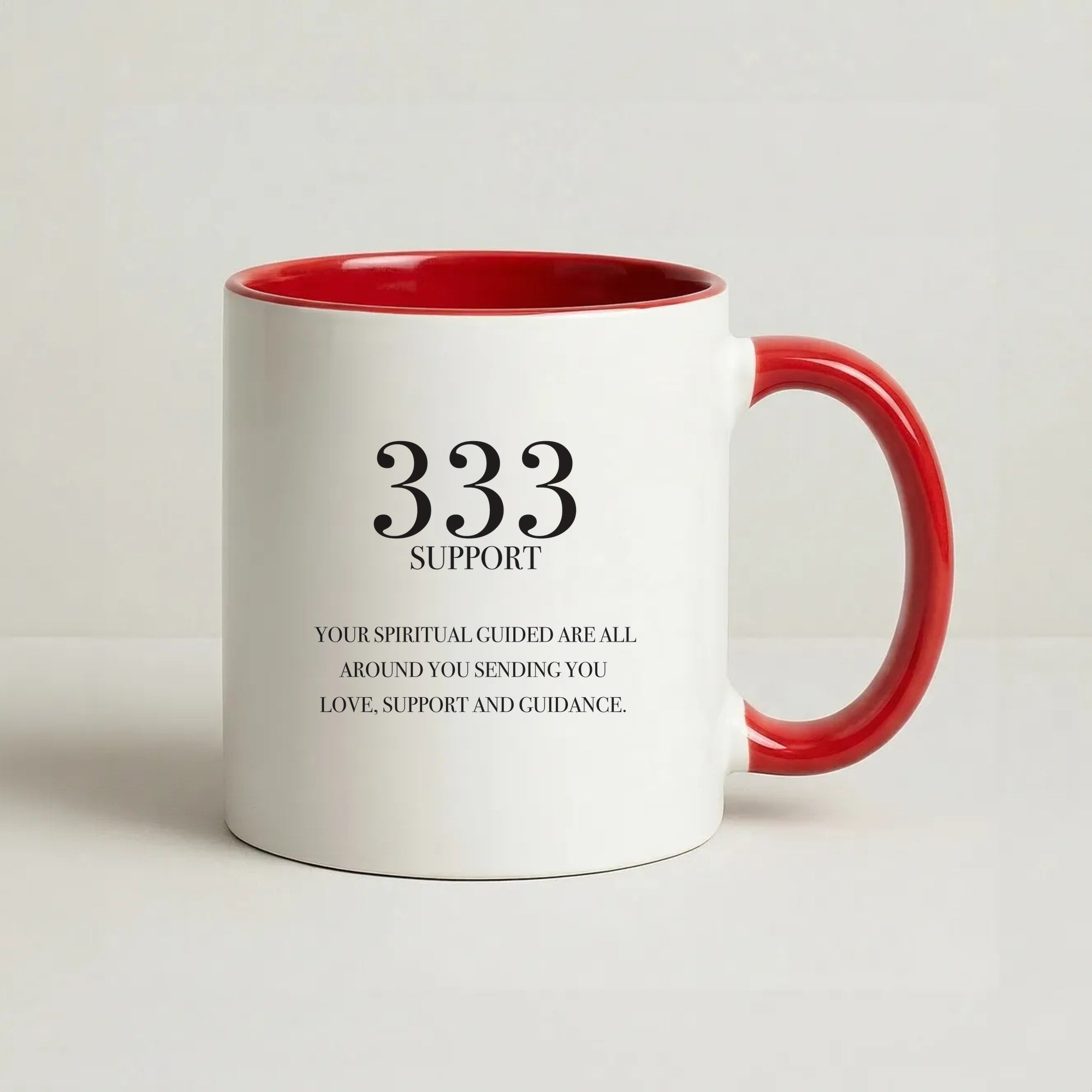 333 - Angel Numbers Coffee Red Mug