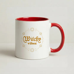 Witchy Vibes Green Coffee Red Mug