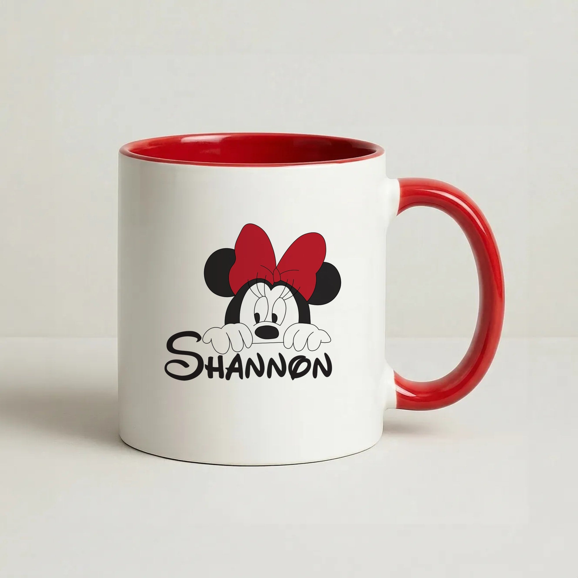 Minnie Mouse - Personalised Fairytale Coffee Red Mug