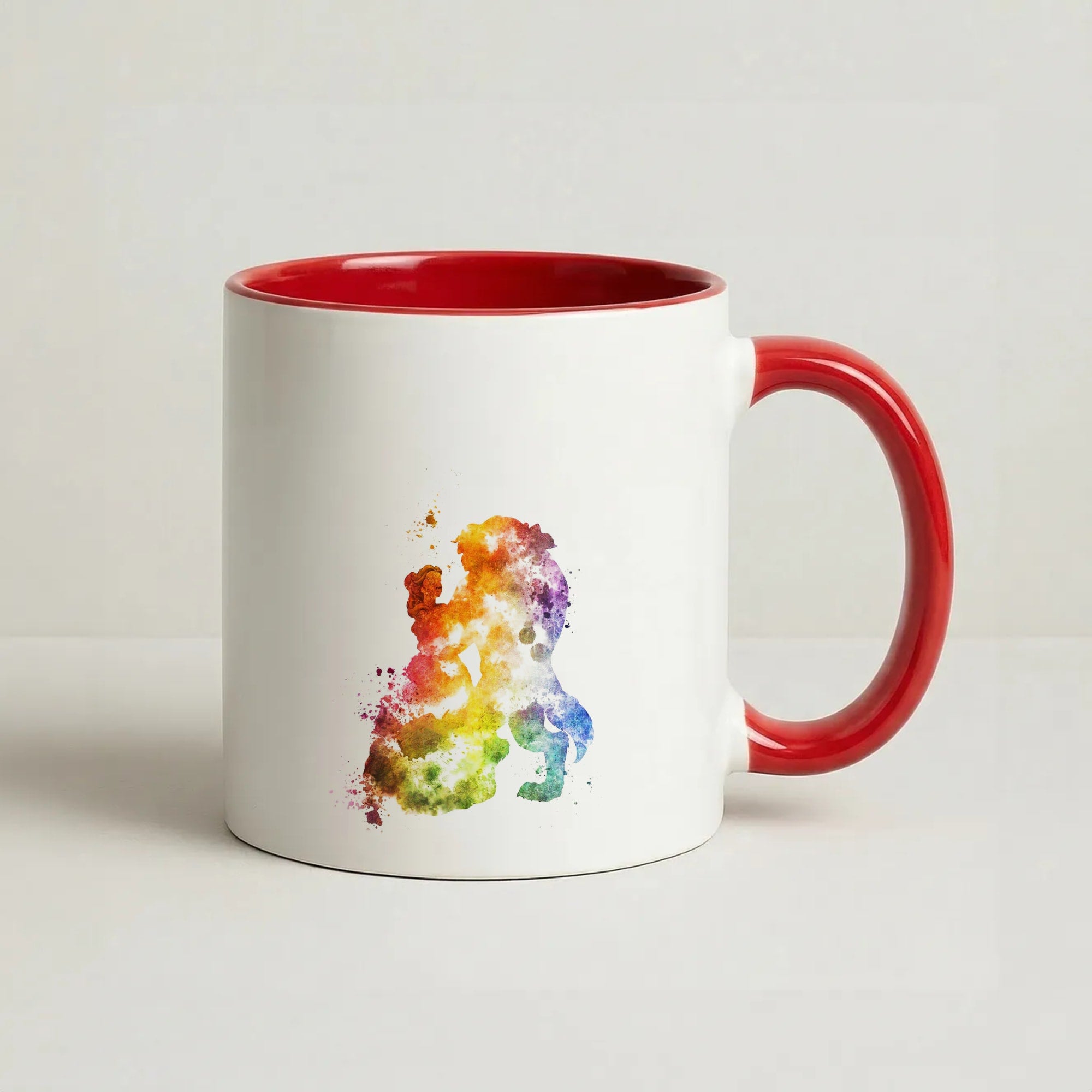 Watercolour Beauty Fairytale Coffee Red Mug