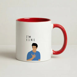 I'm Fine Coffee Red Mug