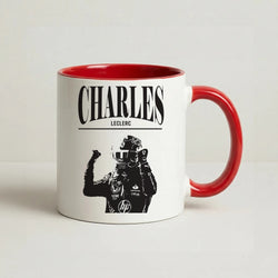 Charles Red And Gold Coffee Red Mug