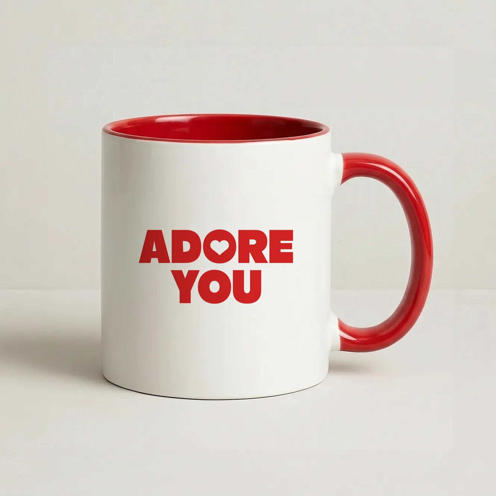 Adore You Coffee Red Mug