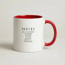 Spelling Phoebe Coffee Red Mug