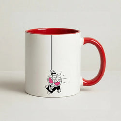 Black Hanging Spider Hero  Coffee Red Mug