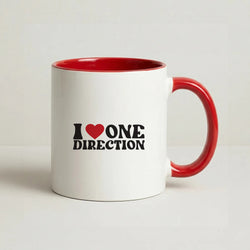 I Love Direction Coffee Red Mug