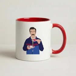Ted Drinking Tea Coffee Red Mug
