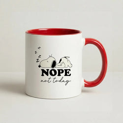Nope, Not Today Coffee Red Mug