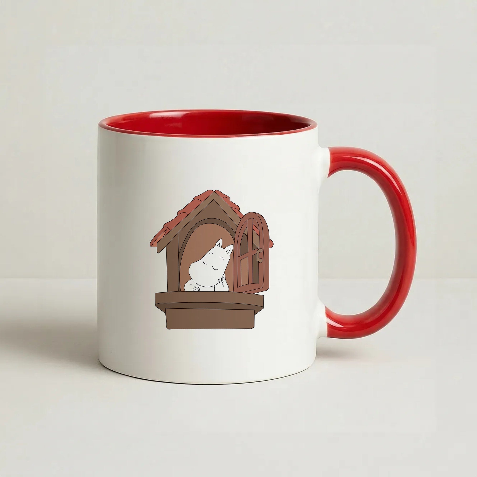 The Window Coffee Red Mug