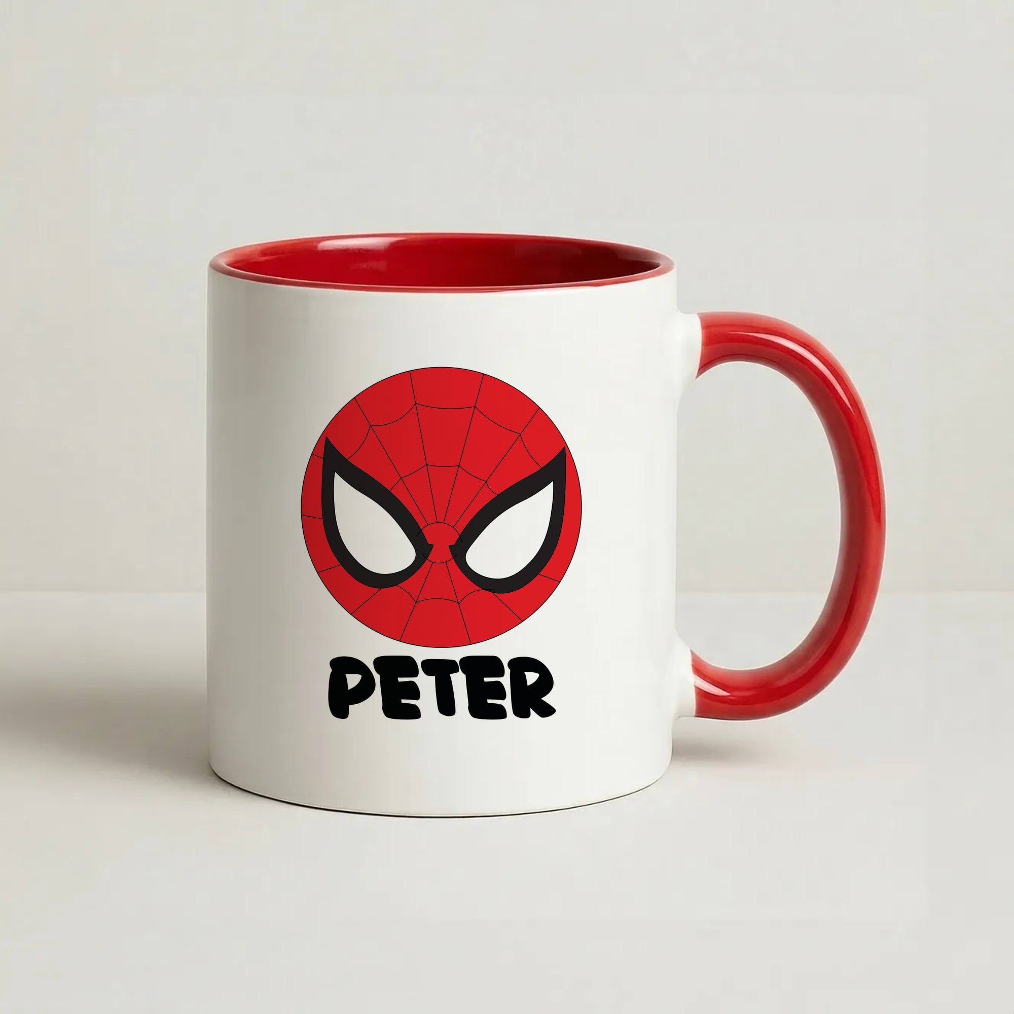 SpiderMan - Personalised Superhero Comic Coffee Red Mug