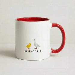 Homies Chick And Duck Coffee Red Mug