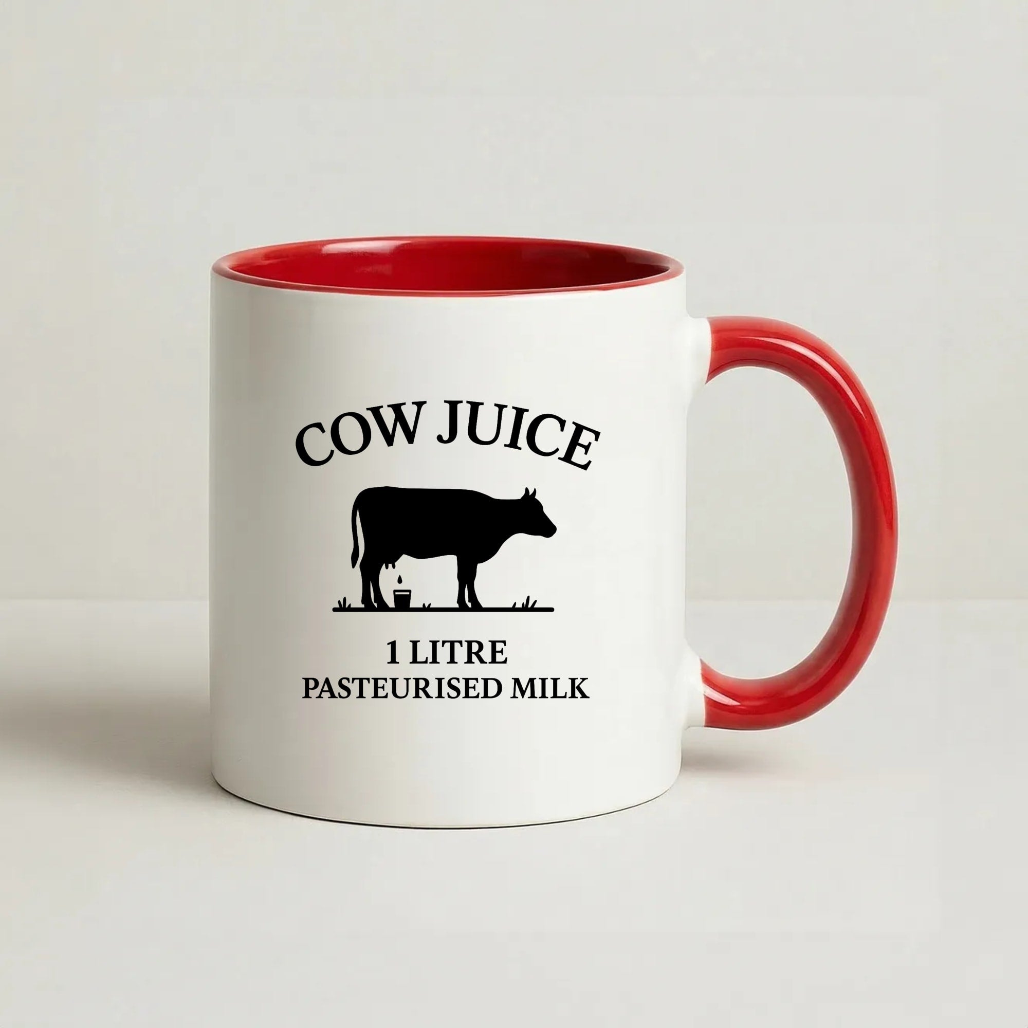 Cow Juice Coffee Red Mug