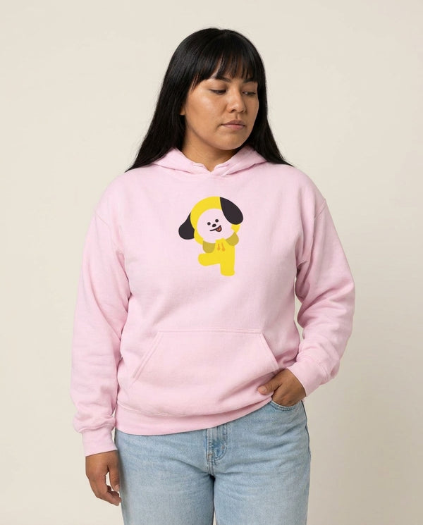 Chimmy - K Pop Hoodie — Pink Front, worn
