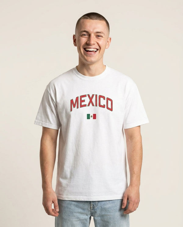 Mexico Team Kit T-Shirt — White Front, worn