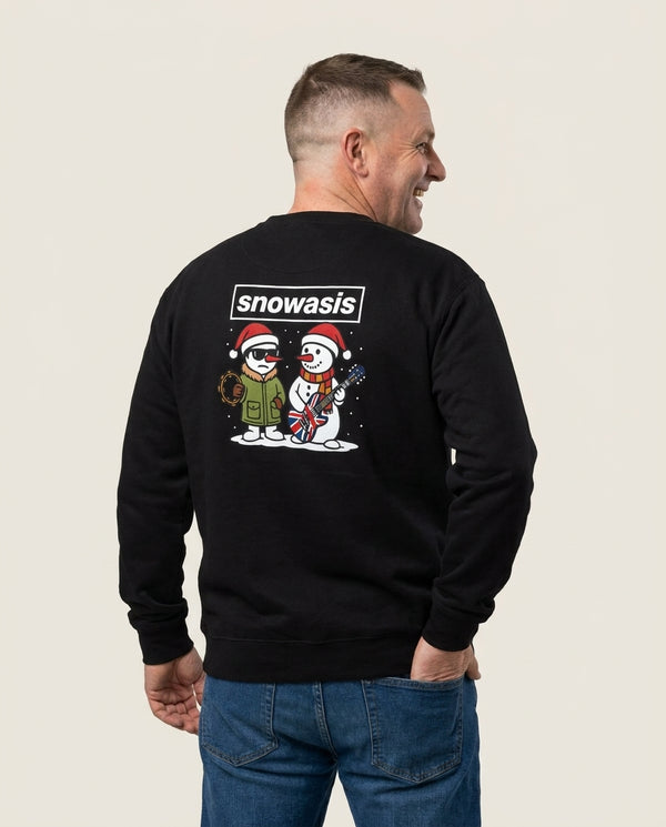 Snowasis Sweatshirt Black Back, worn