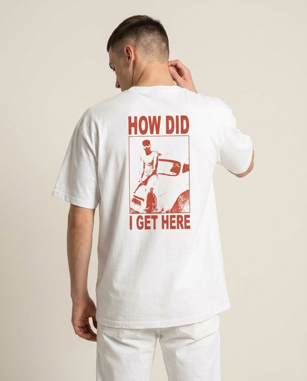 HDIGH Poster T-Shirt — White Back, worn