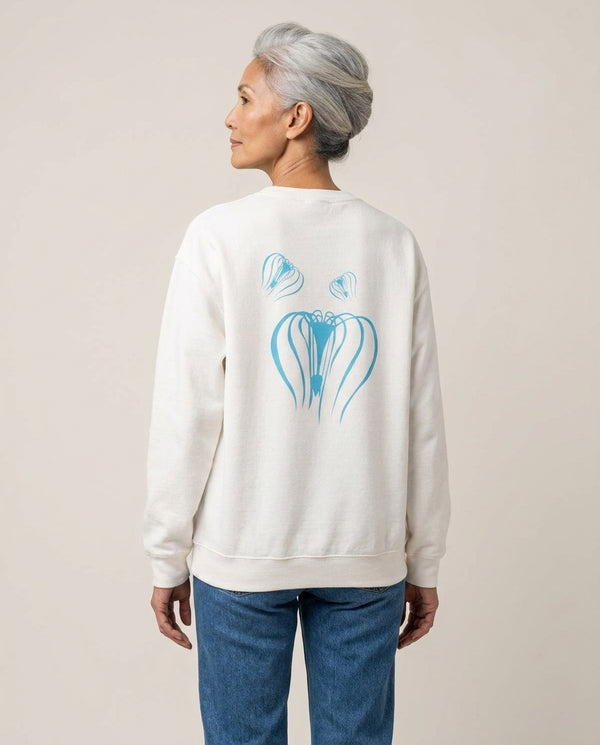 Tree Of Souls Sweatshirt — White Back, worn