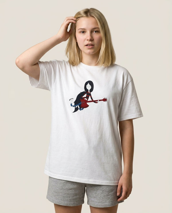 Keila T-Shirt — White Front, worn