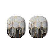 Black White & Gold Honeycomb Pattern AirPods Max Case 3