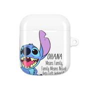 Ohana Means Family - Blue Alien AirPods Case 1