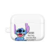 Ohana Means Family - Blue Alien AirPods Case 6