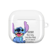 Ohana Means Family - Blue Alien AirPods Case 4