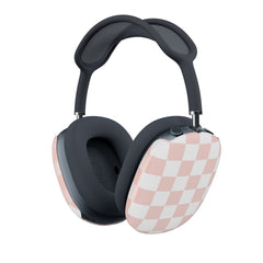 Pink And White Checkers AirPods Max Case