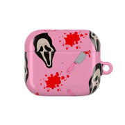 Pink Ghostface Pattern - Scream AirPods Case 3