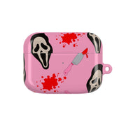 Pink Ghostface Pattern - Scream AirPods Case 5